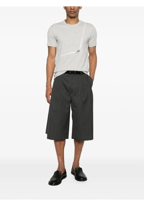 Comme Des Garçons Shirt zip-detail cotton T-shirt - Grey