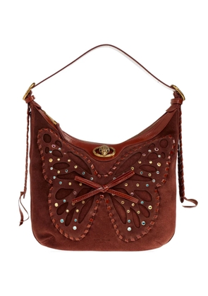 Kurt Geiger London butterfly embellished hobo bag - Brown