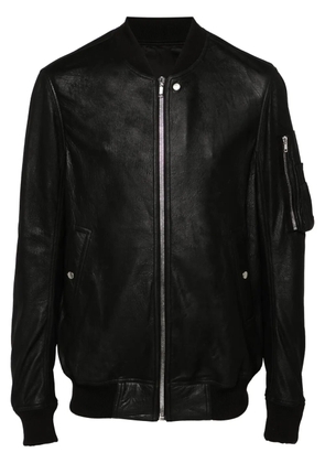 Rick Owens leather bomber jacket - Black