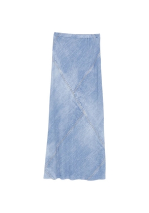 Monica Sarti jeans-print maxi skirt - Blue