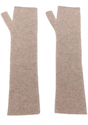 N.Peal long wrist warmers - Neutrals