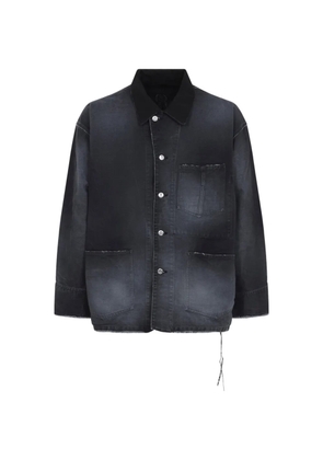 Mastermind World faded raw-hem jacket - Grey