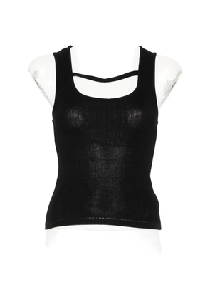 Niccolò Pasqualetti Corda ribbed tank top - Black