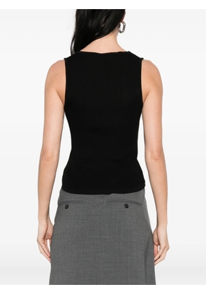 Niccolò Pasqualetti Corda ribbed tank top - Black