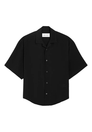 AMI Paris short-sleeve embroidered shirt - Black