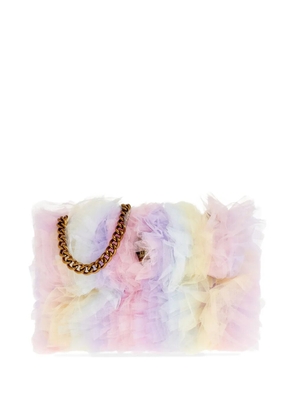 Kurt Geiger London mini Kensington chain-strap ruffled shoulder bag - Pink