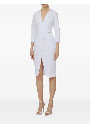 Elisabetta Franchi wrap midi dress - White