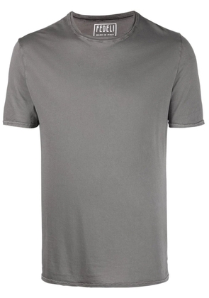 Fedeli short-sleeved cotton T-shirt - Grey