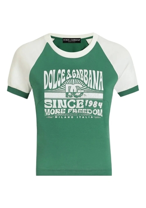 Dolce & Gabbana graphic-print cotton T-shirt - Green