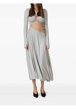PNK cutout long-sleeve midi dress - Grey
