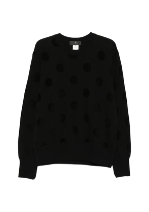 Y's polka dot-pattern sweater - Black