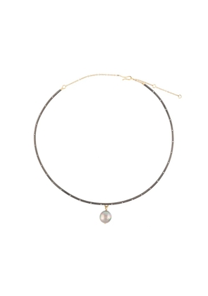 DALILA BARKACHE 18kt black gold pearl choker - Grey
