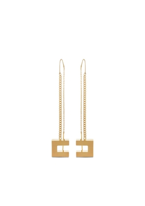 Elisabetta Franchi pendant-logo earrings - Gold