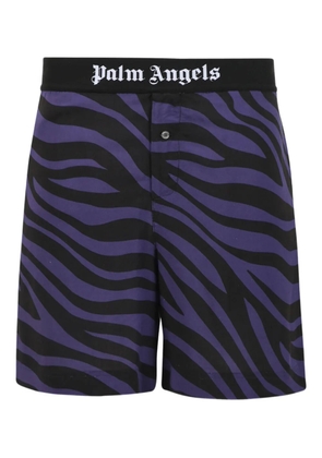 Palm Angels zebra-print shorts - Purple
