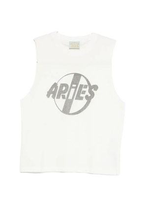 Aries Punk logo muscle vest - Neutrals