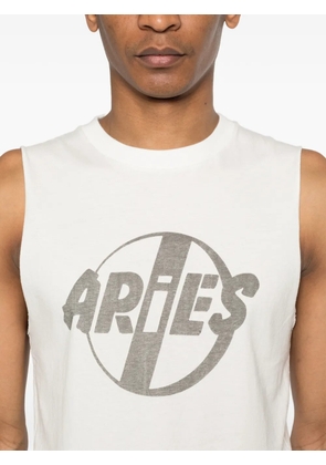 Aries Punk logo muscle vest - Neutrals