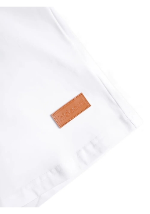 Maison hideout flower leather patch T-shirt - White