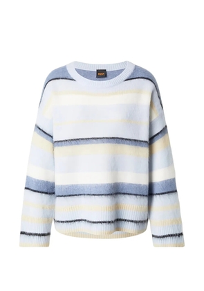 BOSS C_Fosset striped round-neck sweater - Blue
