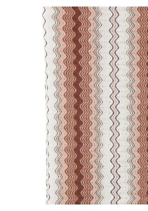 Missoni zigzag-pattern fringed scarf - Neutrals