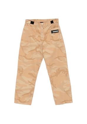 Aries camouflage straight trousers - Neutrals