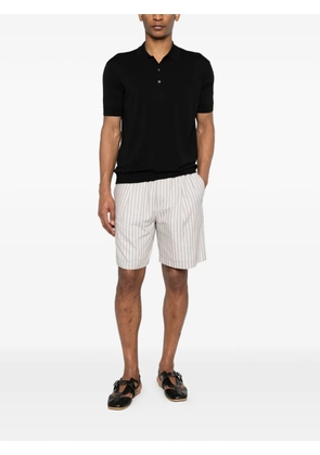 Greyed short-sleeve polo shirt - Black