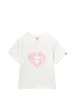 APEE™ by *A BATHING APE® logo-print crew neck T-shirt - White