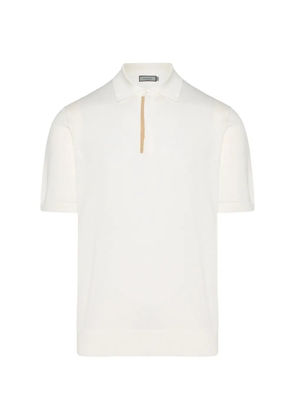 Canali short-sleeve polo shirt - White
