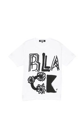 Black Comme Des Garçons graphic print round-neck T-shirt - White
