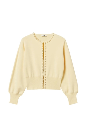 TWINSET pearl-embellished cardigan - Yellow