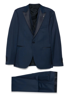 Tagliatore brooch-detail suit - Blue