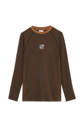 LOEWE x On logo-print long-sleeve T-shirt - Brown