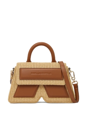 Karl Lagerfeld Ikon/K raffia cross body bag - Neutrals