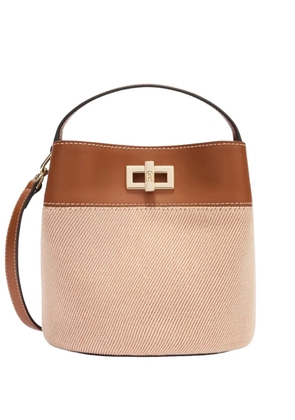 Furla Amelia stripe detail bucket bag - Neutrals