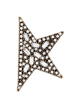 Golden Goose crystal beaded star brooch