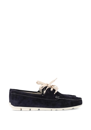 Prada Pre-Owned 2024 suede boat shoes - Blue