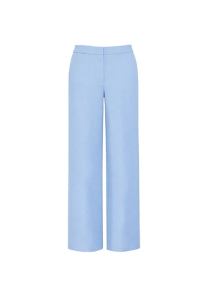 Gloria Coelho Crepe wide-leg straight trousers - Blue