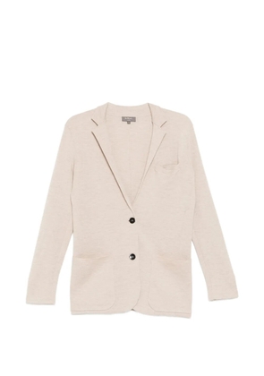 N.Peal notched lapel single-breasted blazer - Neutrals