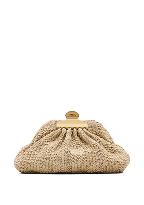 Marc Jacobs The Summer Glam woven clutch bag - Neutrals