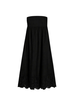 Max Mara strapless lace-detail maxi dress - Black