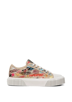 Marc Jacobs The Punk Scribble lace-up sneakers - Neutrals