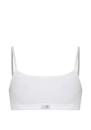 MM6 Maison Margiela ribbed bra - White
