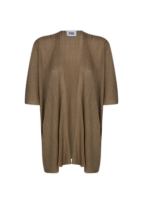 ALPHA STUDIO ribbed cardigan - Brown