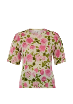 LIU JO floral crew-neck top - Neutrals