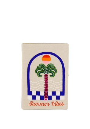 Olympia Le-Tan Summer Vibes embroidered clutch bag - Neutrals