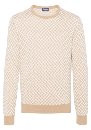 Drumohr geometric-pattern contrast-detail jumper - Neutrals