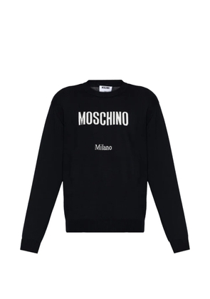 Moschino knitted crewneck jumper - Black