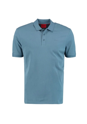 HUGO logo-detail polo shirt - Blue