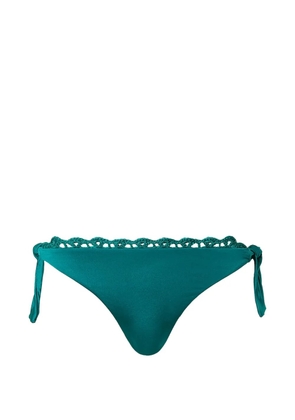 TWINSET knitted-trim bikini bottom - Green
