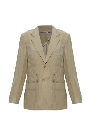 Alexander Wang drawstring pocket blazer - Neutrals