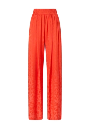 PINKO floral-pattern straight trousers - Orange